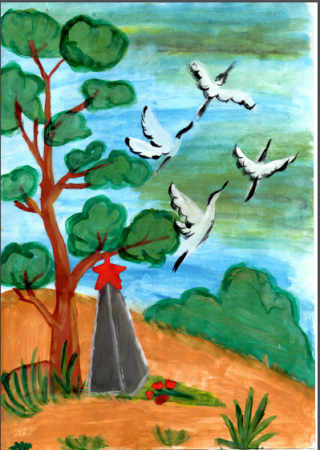 Иллюстрация к песне Журавли