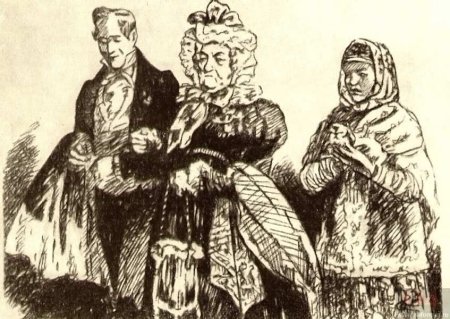 Иллюстрации горе от ума Хлестова