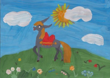 Рисование конек горбунок в подготовительной группе