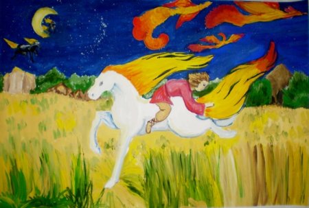 Рисование по мотивам сказки конек-горбунок