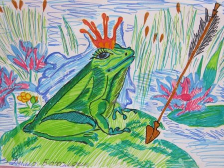 Рисование по сказке Царевна лягушка в старшей группе