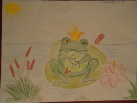 Рисование по сказке Царевна лягушка в старшей группе