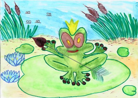 Рисунок к сказке Царевна лягушка