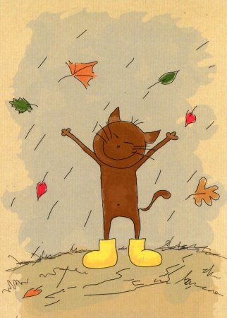 Забавные осенние рисунки