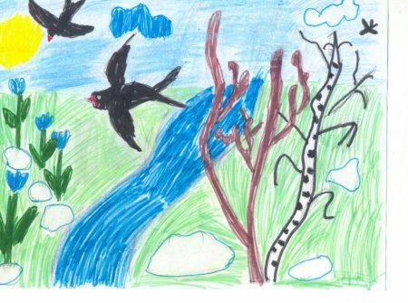 Рисунок на тему приход весны