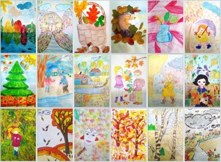 Аппликация на тему осенний Калейдоскоп