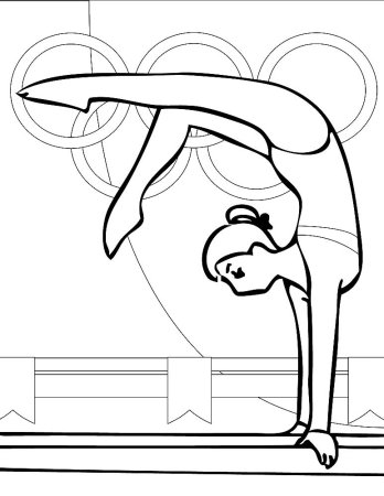 Раскраска гимнастика