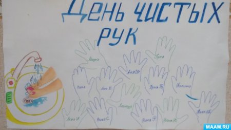 Плакат чистые руки