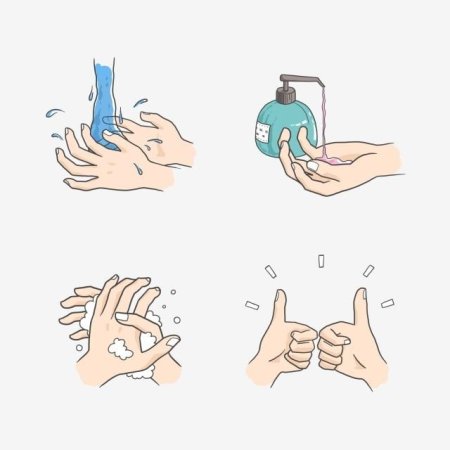 Мытье рук рисунок