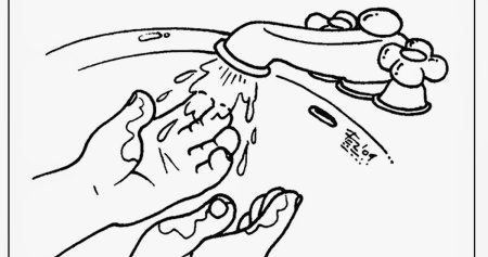 Мытье рук раскраска