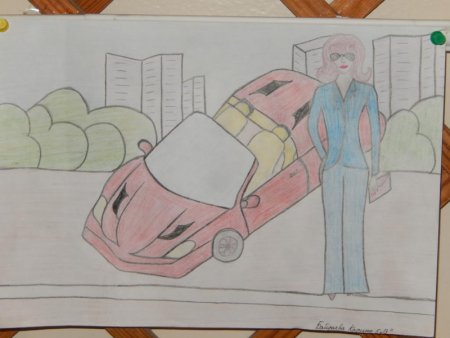 Конкурс детских рисунков моя мама водитель