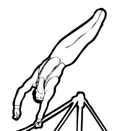 Спортивная гимнастика раскраска