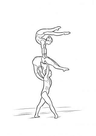 Раскраска гимнастка