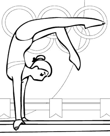 Раскраска гимнастика