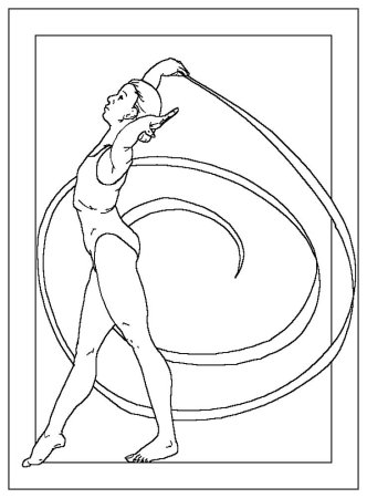 Раскраска гимнастка