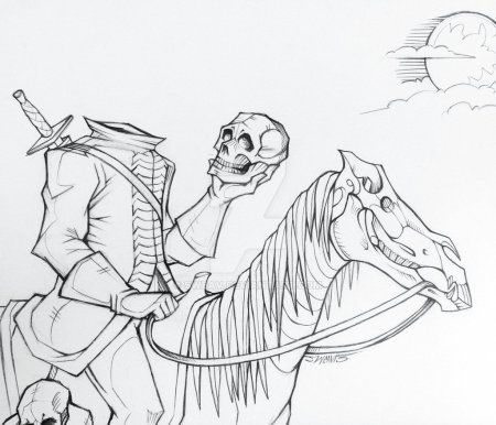 Всадник без головы эскиз