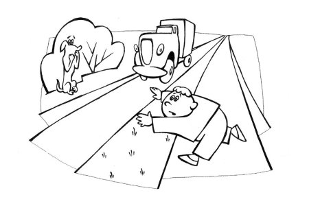 Тротуар раскраска для детей