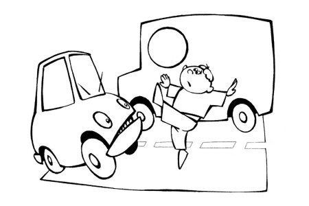 Рисунок на тему опасность на дороге