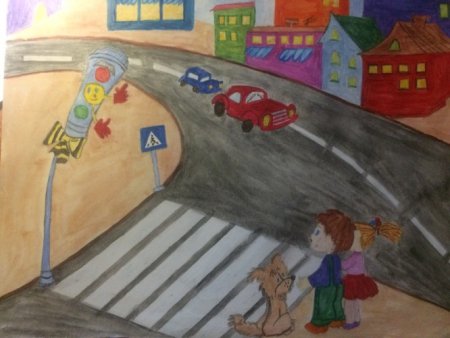 Рисование на тему дорожный патруль