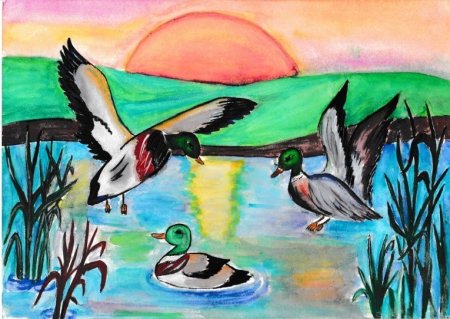 Рисунок природа родного края на конкурс