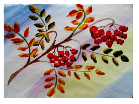 Изо ветка рябины