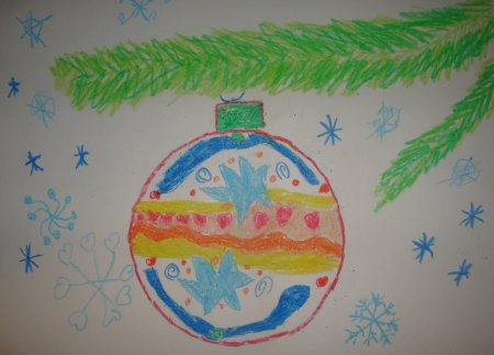 Детские рисунки на новогоднюю тему
