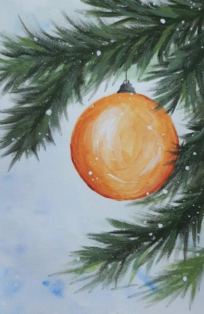 Рисование новогодние шары