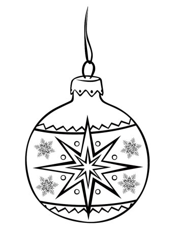 Новогодний шар раскраска