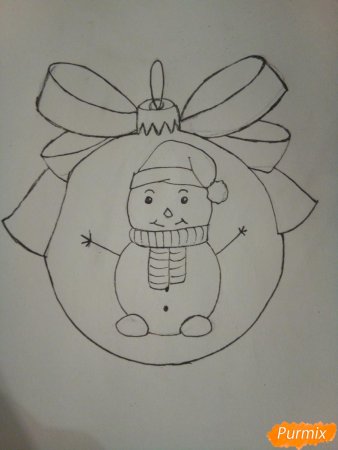 Рисование новогодней игрушки