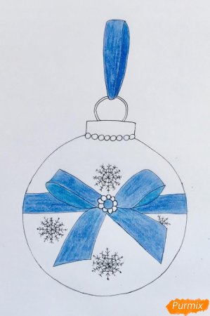 Рисование елочной игрушки