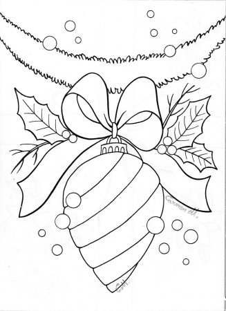 Новогодние украшения раскраска