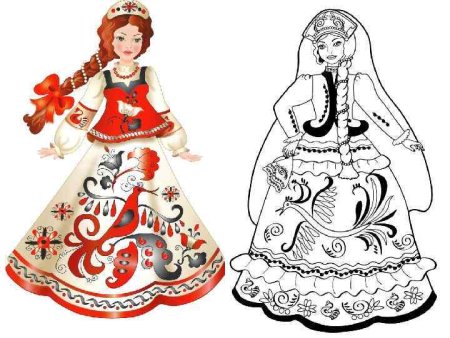 Костюм по мотивам народных промыслов