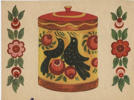 Городецкая роспись Туесок