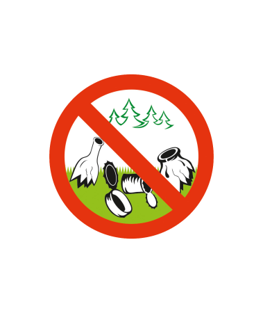 Знак нельзя мусорить в лесу
