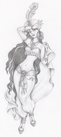 Восточная принцесса раскраска