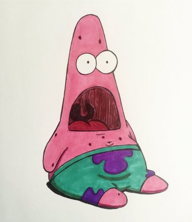 Нарисовать губку Боба и Патрика