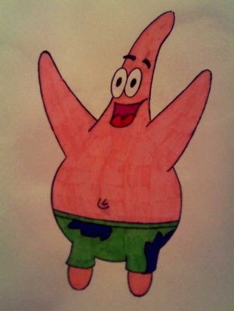 Патрик из Спанч Боба нарисовать