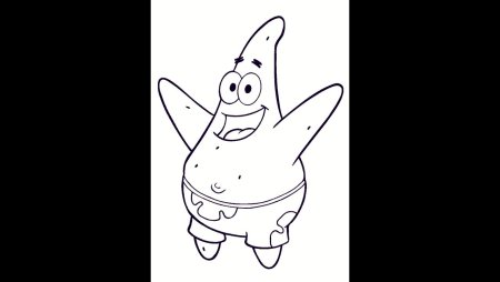 Патрик цветными карандашами