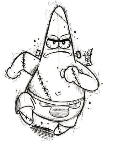 Губка Боб и Патрик для срисовки