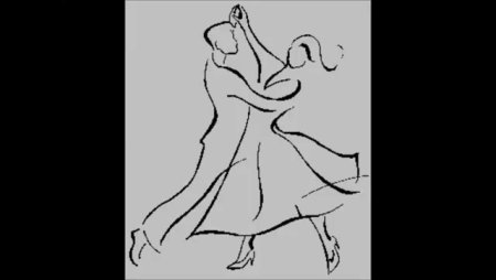 Танцующая пара карандашом