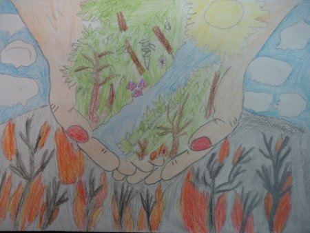 Рисунок на тему лес