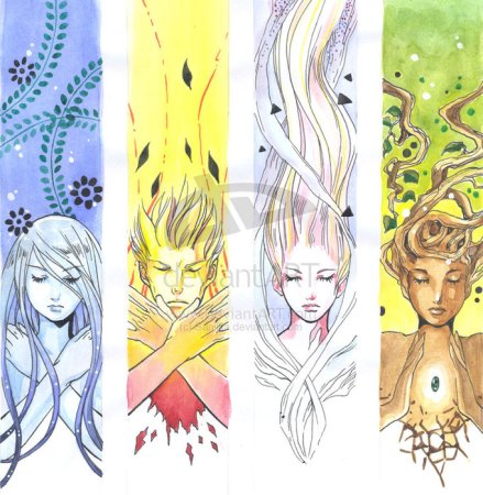 Стихии природы в виде людей