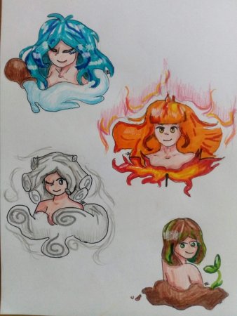 Стихии виде девочек
