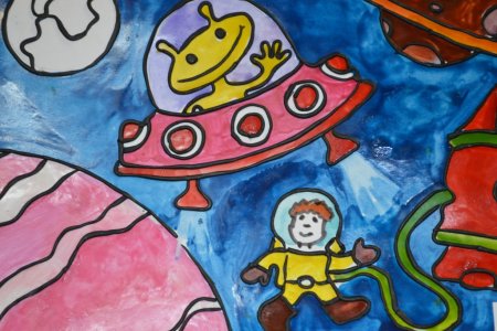 Рисунок ко Дню космонавтики