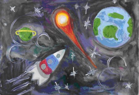 Рисование для детей космос