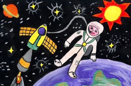 Космос рисунок для детей