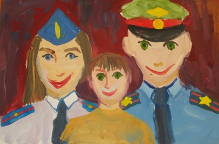 Рисунки ко Дню полиции детские