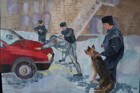 Рисунок на тему полицейский