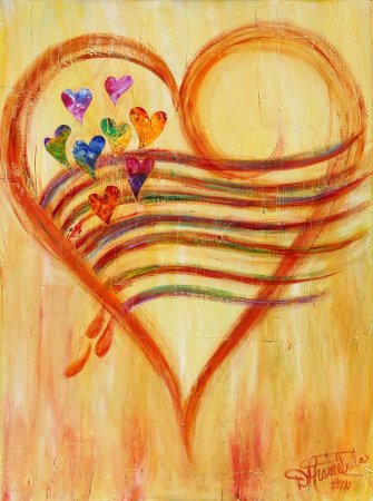 Рисование добрые сердца