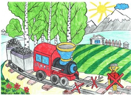 Рисунок железной дороги